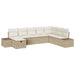 Tuin Sofa Set 8 st Beige poly rattan