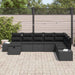 Tuin Sofa Set 8 st Zwart poly rattan