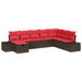 Tuin Sofa Set 8 st Bruin poly rattan