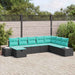 Tuin Sofa Set 8 st Zwart poly rattan