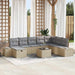 Tuin Sofa Set met kussen 9 pcs Beige Poly riet