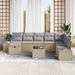 Tuin Sofa Set met kussen 9 pcs Beige Poly riet