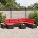 Tuin Sofa Set 9 st Bruin poly rattan