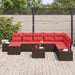 Tuin Sofa Set 9 st Bruin poly rattan