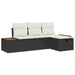 Tuin Sofa Set 4 st Zwart poly rattan