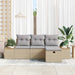 Tuin Sofa Set met kussen met opslag 4 pcs Beige poly rattan