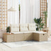 Tuin Sofa Set 4 st Beige poly rattan
