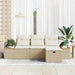 Tuin Sofa Set 4 st Beige poly rattan
