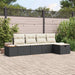 Tuin Sofa Set 6 st Zwart poly rattan