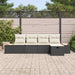 Tuin Sofa Set 6 st Zwart poly rattan