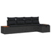 Tuin Sofa Set 6 st Zwart poly rattan