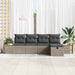 Tuin Sofa Set met kussen 5 pcs Grijs Poly riet