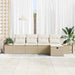 Tuin Sofa Set met kussen 5 pcs Beige Poly riet