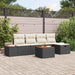 Tuin Sofa Set 6 st Zwart poly rattan