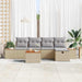 Tuin Sofa Set met kussen 6 pcs Beige Poly riet