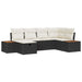 Tuin Sofa Set met kussen met opslag Zwart poly rattan