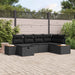 Tuin Sofa Set met kussen met opslag Zwart poly rattan