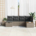 Tuin Sofa Set met kussen met opslag Grijs poly rattan