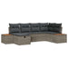 Tuin Sofa Set met kussen met opslag Grijs poly rattan