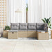 Tuin Sofa Set met kussen met opslag Beige poly rattan