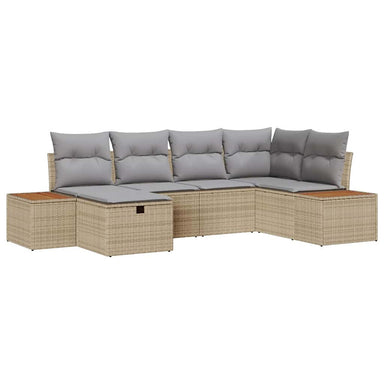 Tuin Sofa Set met kussen met opslag Beige poly rattan