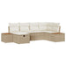 Tuin Sofa Set met kussen 6 pcs Beige Poly riet