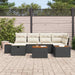 Tuin Sofa Set 7 st Zwart poly rattan