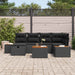 Tuin Sofa Set 7 st Zwart poly rattan