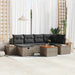 Tuin Sofa Set 7 st Grijs poly rattan
