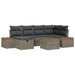 Tuin Sofa Set 7 st Grijs poly rattan