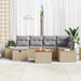 Tuin Sofa Set met kussen 7 pcs Beige 55 x 62 x 69 cm Poly riet