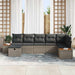 Tuin Sofa Set met kussen 7 pcs Grijs Poly riet