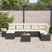 Tuin Sofa Set 8 st Zwart poly rattan