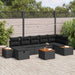 Tuin Sofa Set 8 st Zwart poly rattan