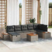 Tuin Sofa Set met kussen 8 pcs Grijs Poly riet