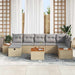 Tuin Sofa Set met kussen 8 pcs Beige Poly riet