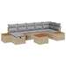 Tuin Sofa Set met kussen 8 pcs Beige Poly riet