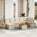 Tuin Sofa Set 8 st Beige poly rattan
