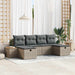 Tuin Sofa Set met kussen met opslag 6 pcs Grijs poly rattan