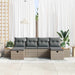 Tuin Sofa Set met kussen met opslag 6 pcs Grijs poly rattan