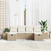 Tuin Sofa Set met kussen 6 pcs Beige Poly riet