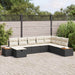 Tuin Sofa Set met kussen met opslag Zwart poly rattan