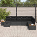 Tuin Sofa Set met kussen met opslag Zwart poly rattan