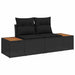 Tuin Sofa Set met kussen met opslag Zwart poly rattan
