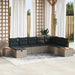 Tuin Sofa Set met kussen met opslag Grijs poly rattan