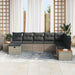 Tuin Sofa Set met kussen met opslag Grijs poly rattan