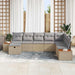 Tuin Sofa Set met kussen met opslag Beige poly rattan