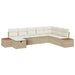 Tuin Sofa Set met kussen met opslag Beige poly rattan
