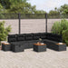 Tuin Sofa Set 9 st Zwart poly rattan