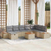 Tuin Sofa Set met kussen 9 pcs Beige Poly riet